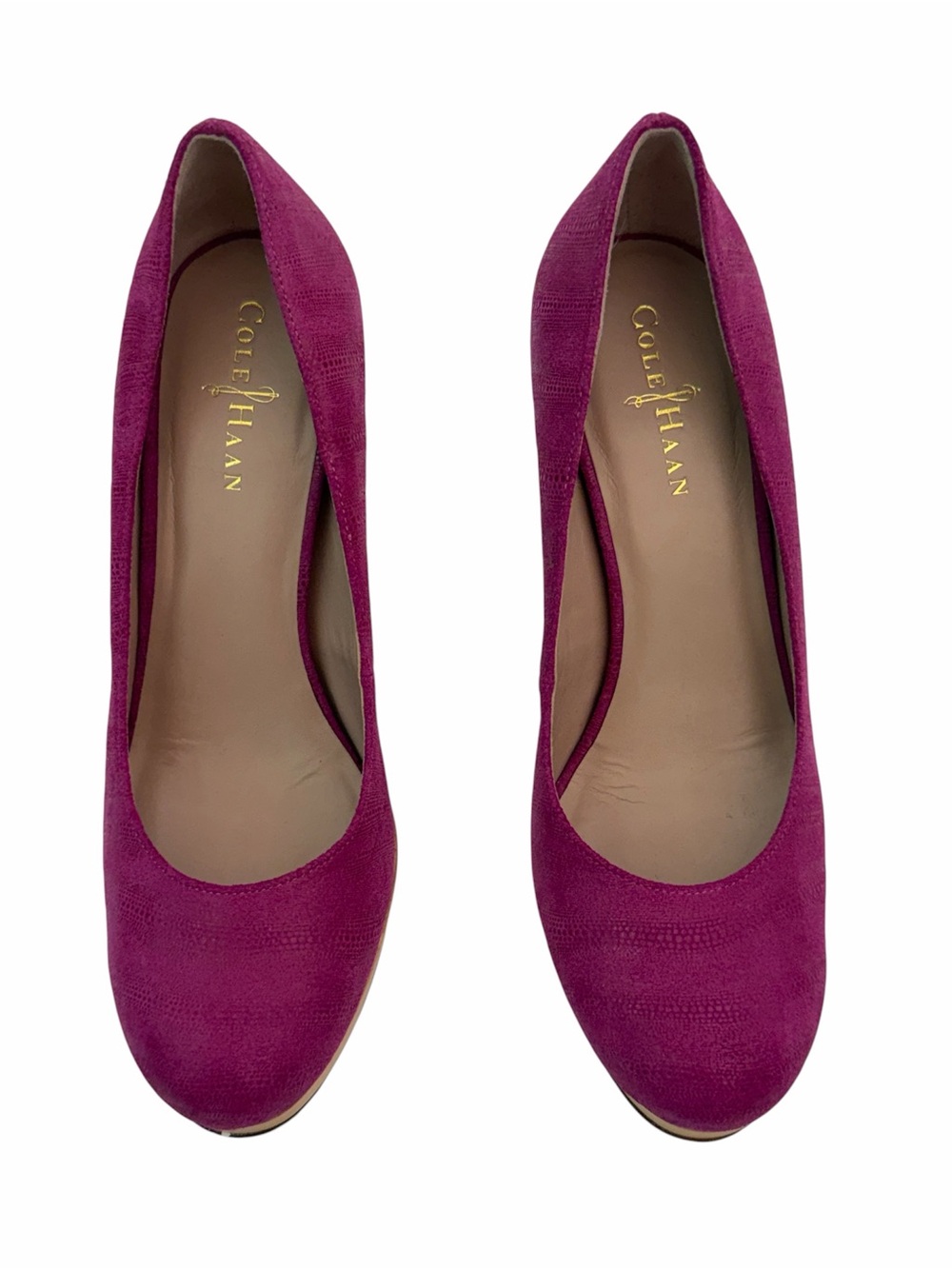 Cole Haan/Nike Air Magenta with Wooden 70s heel!